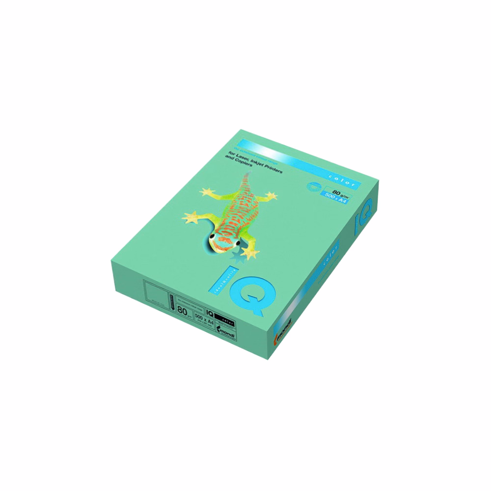 Fénymásolópapír színes IQ Color A/4 80 g pasztell zöld GN27 500 ív/csomag