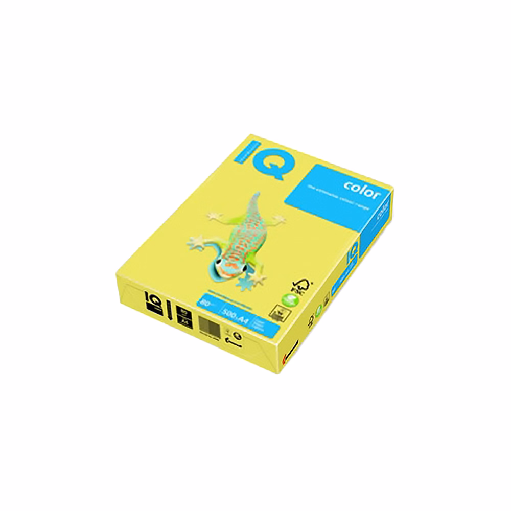 Fénymásolópapír színes IQ Color A/4 80 g trend citrom ZG34 500 ív/csomag