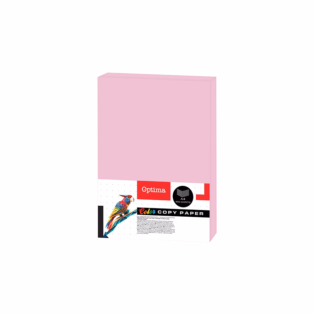 Fénymásolópapír színes OPTIMA A/4 75 g neon pink 500 ív/csomag