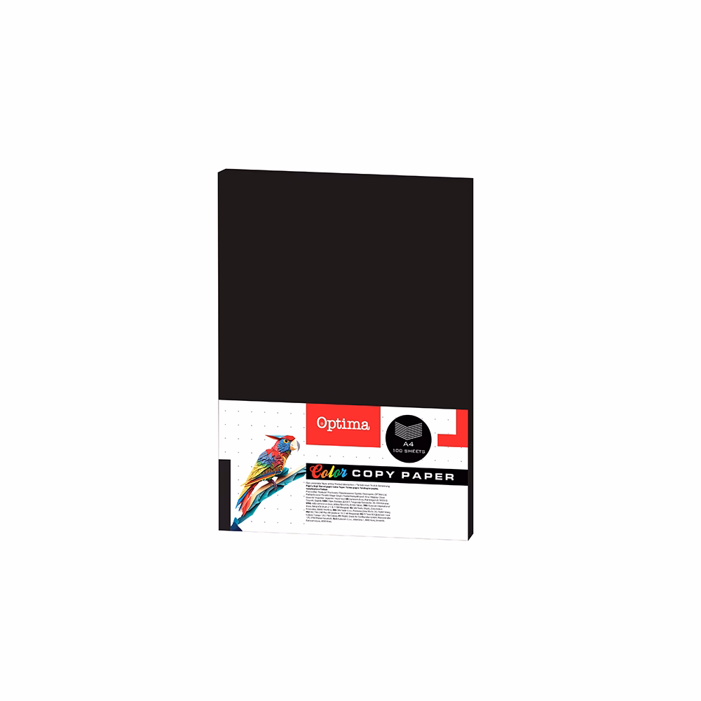 Fénymásolópapír színes OPTIMA A/4 80 g fekete 100 ív/csomag
