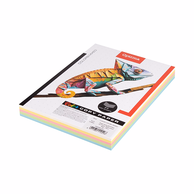 Fénymásolópapír színes OPTIMA A/4 80 g pasztell mix 5x50 ív/csomag