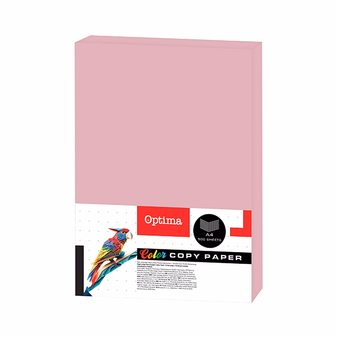 Fénymásolópapír színes OPTIMA A/4 80 g pasztell pink 500 ív/csomag