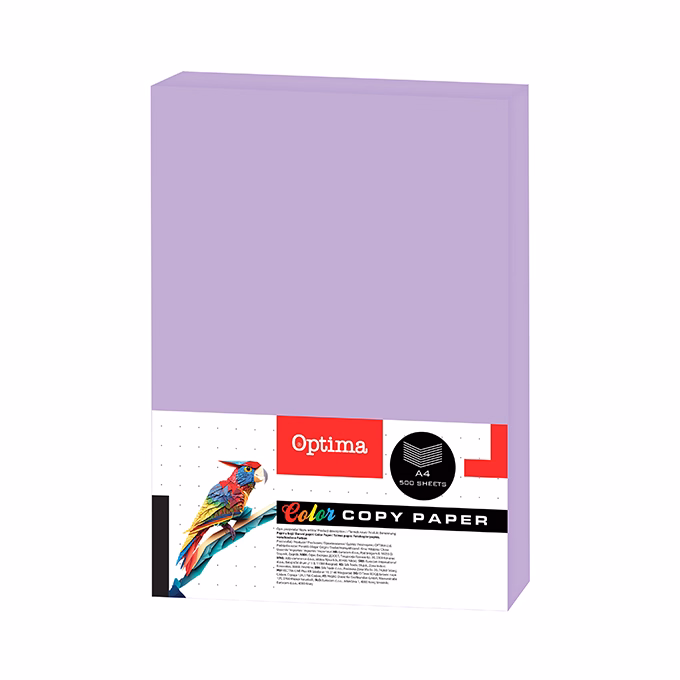Fénymásolópapír színes OPTIMA A/4 80 g pasztell világoslila 500 ív/csomag