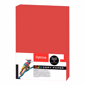 Fénymásolópapír színes OPTIMA A/4 80 g piros 500 ív/csomag