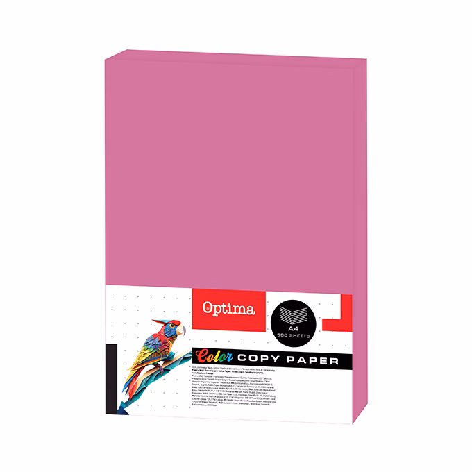 Fénymásolópapír színes OPTIMA A/4 80 g rózsaszín 500 ív/csomag