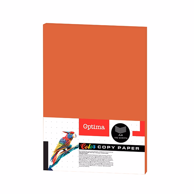 Fénymásolópapír színes OPTIMA A/4 80 g téglavörös 100 ív/csomag
