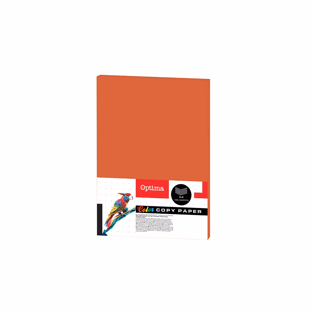 Fénymásolópapír színes OPTIMA A/4 80 g téglavörös 100 ív/csomag