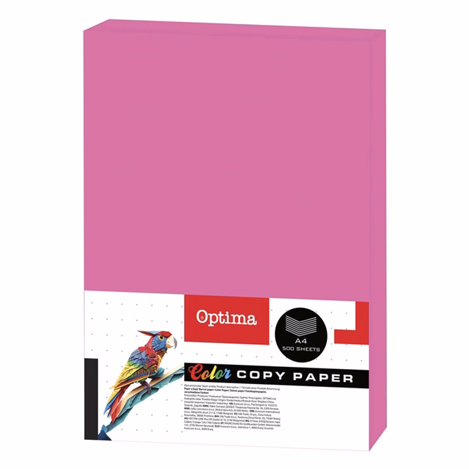 Fénymásolópapír színes OPTIMA A/4 75 g neon rózsaszín 500 ív/csomag