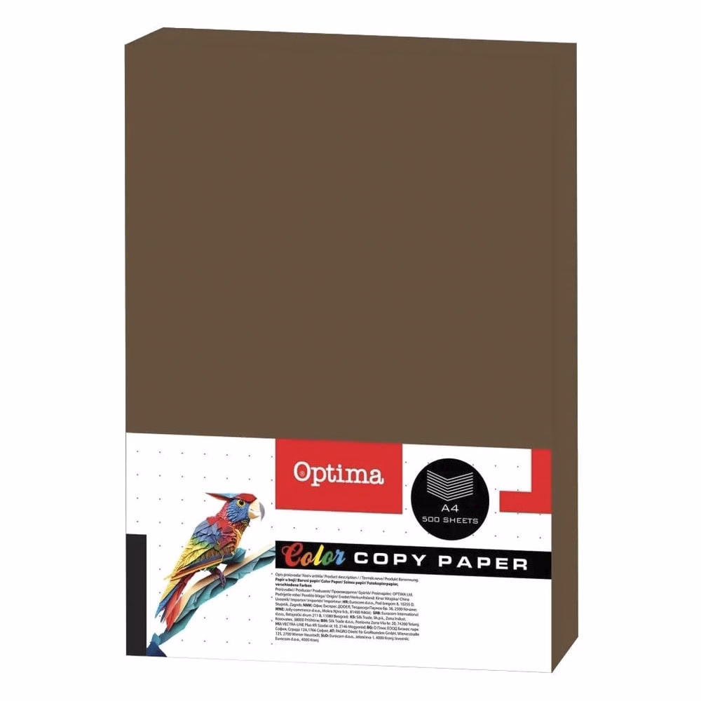 Fénymásolópapír színes OPTIMA A/4 80 g barna 500 ív/csomag