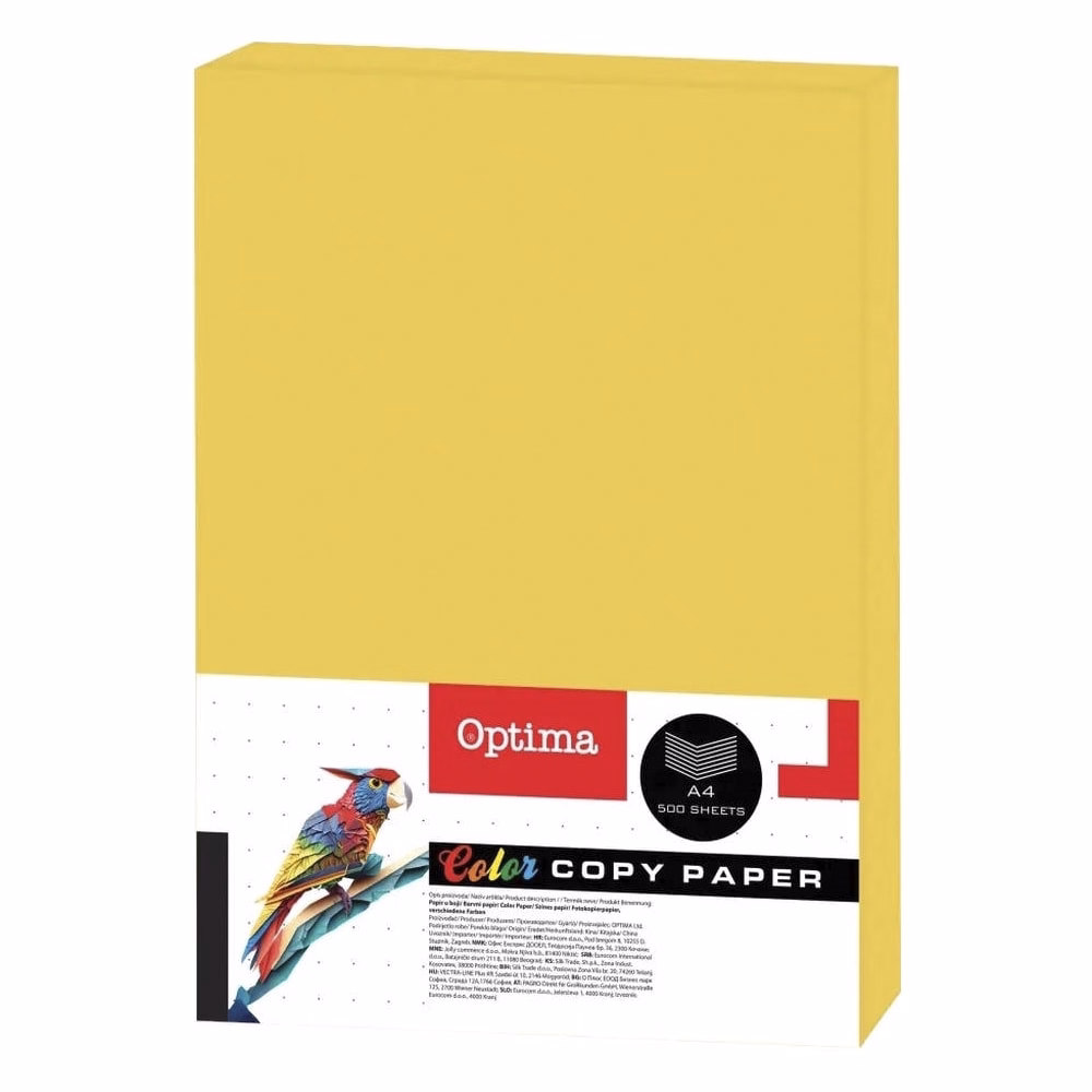 Fénymásolópapír színes OPTIMA A/4 80 g citromsárga 500 ív/csomag