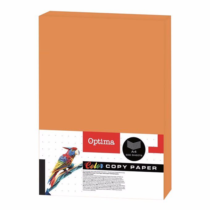 Fénymásolópapír színes OPTIMA A/4 80 g narancssárga 500 ív/csomag
