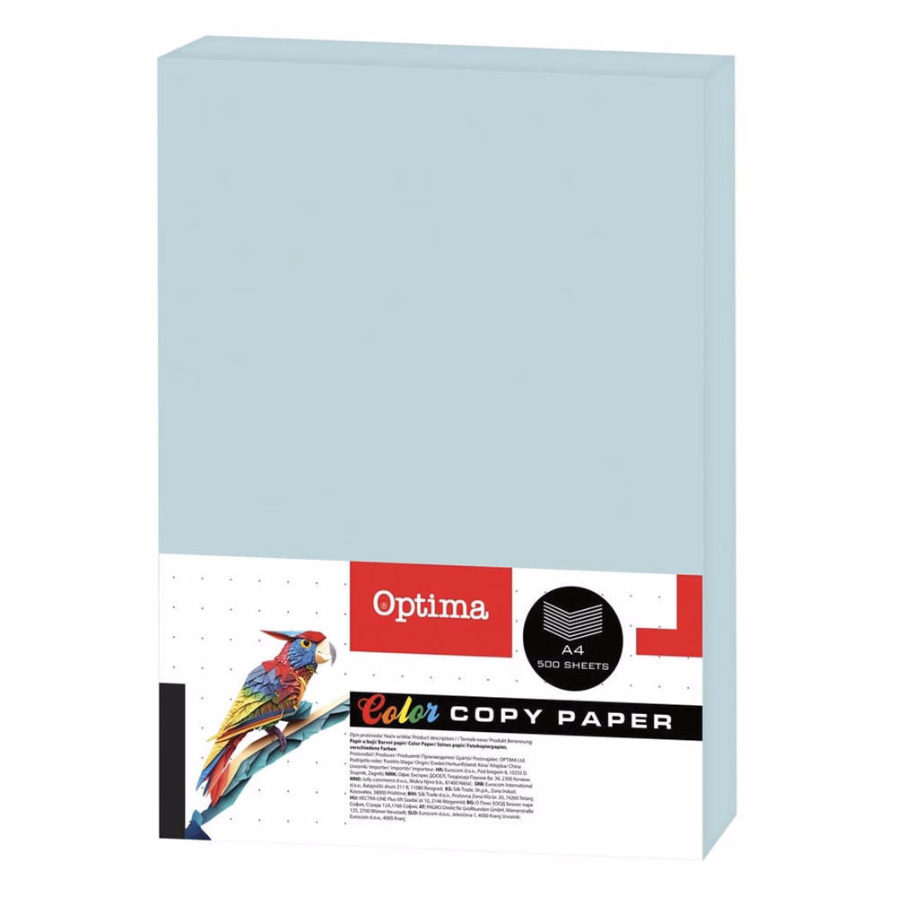 Fénymásolópapír színes OPTIMA A/4 80 g pasztell kék 500 ív/csomag