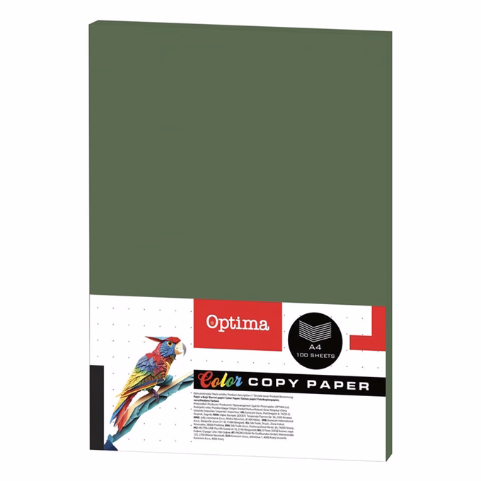 Fénymásolópapír színes OPTIMA A/4 80 g sötétzöld 100 ív/csomag