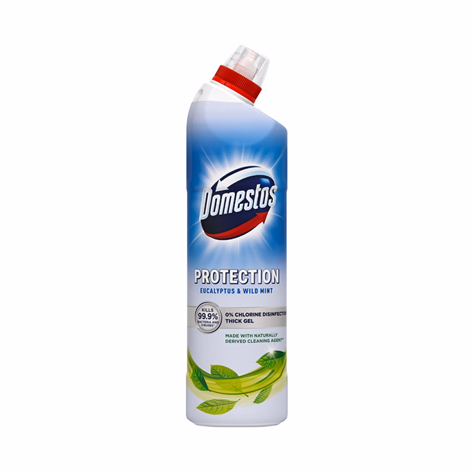 Fertőtlenítő DOMESTOS Protection 0% klór Eucalyptus & Wild Mint 700ml