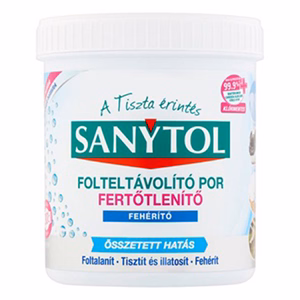 Fertőtlenítő folteltávolító por SANYTOL textíliákhoz 450 g