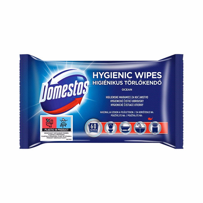 Fertőtlenítő törlőkendő DOMESTOS Ocean 60db Fertőtlenítő törlőkendő DOMESTOS Ocean 60db