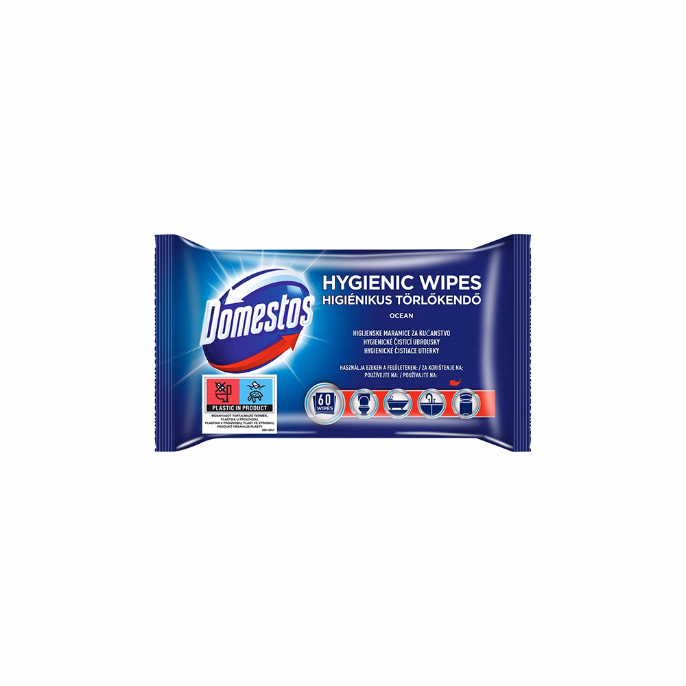 Fertőtlenítő törlőkendő DOMESTOS Ocean 60db Fertőtlenítő törlőkendő DOMESTOS Ocean 60db