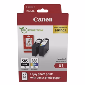 Festékpatron CANON PG-585XL/CL-586XL Multipack + 10x15 GP-501 fotópapír