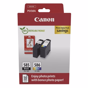 Festékpatron CANON PG-585/CL-586 Multipack + 10x15 GP-501 fotópapír