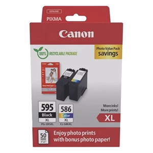Festékpatron CANON PG-595XL/CL-586XL Multipack + 10x15 GP-501 fotópapír