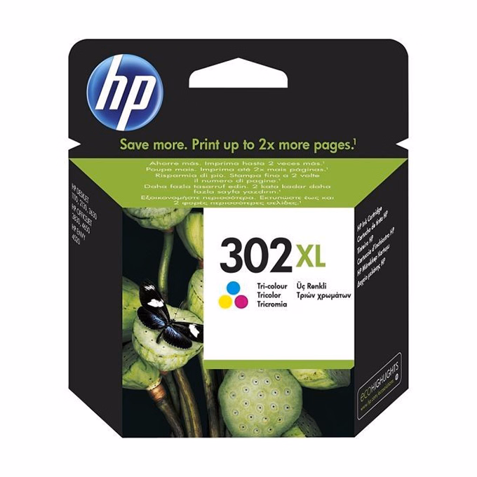 Festékpatron HP F6U67AE (302XL) színes