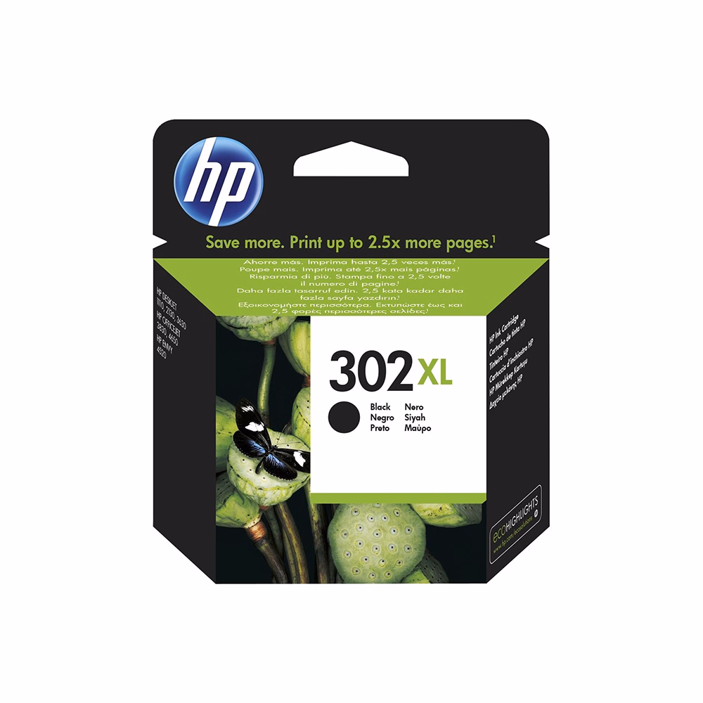 Festékpatron HP F6U68AE (302XL) fekete