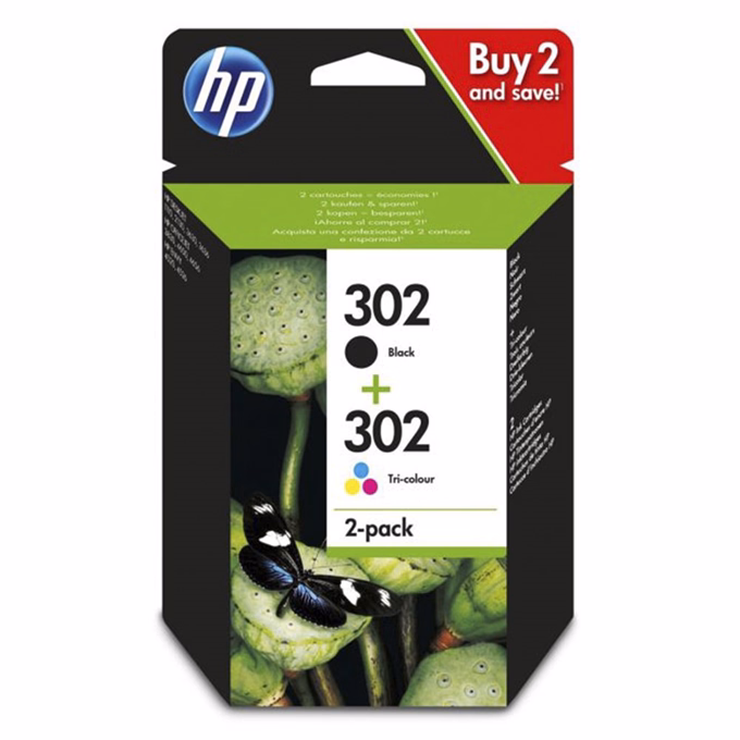 Festékpatron HP X4D37AE (302) multipack