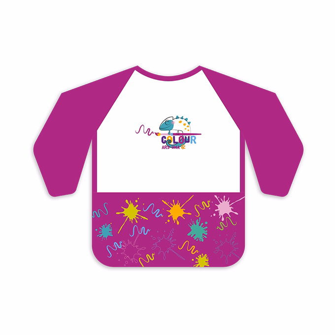 Festőkötény ARS UNA Pink Splash 3-7 év