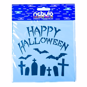 Festősablon NEBULO műanyag lap halloween temető