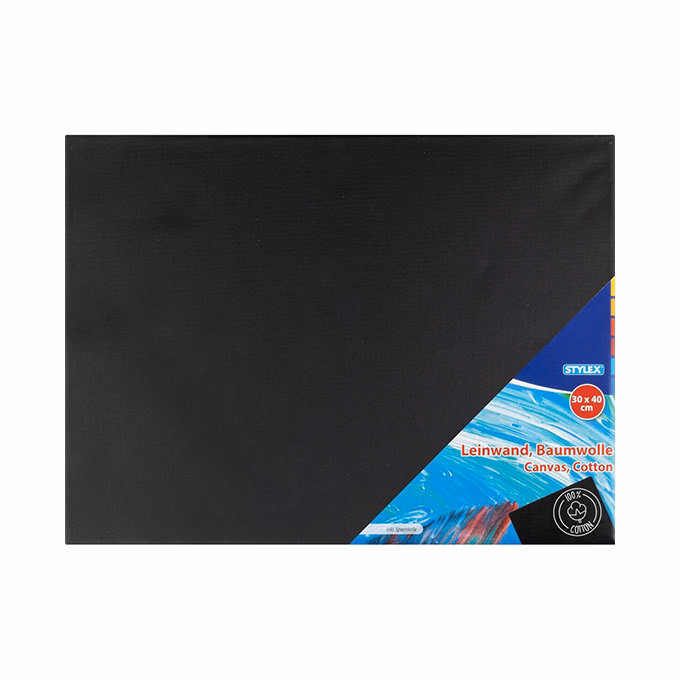 Festővászon STYLEX 30x40 cm fekete