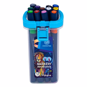 Filctoll ASTRA PEN háromszögletű kétvégű 12 darabos