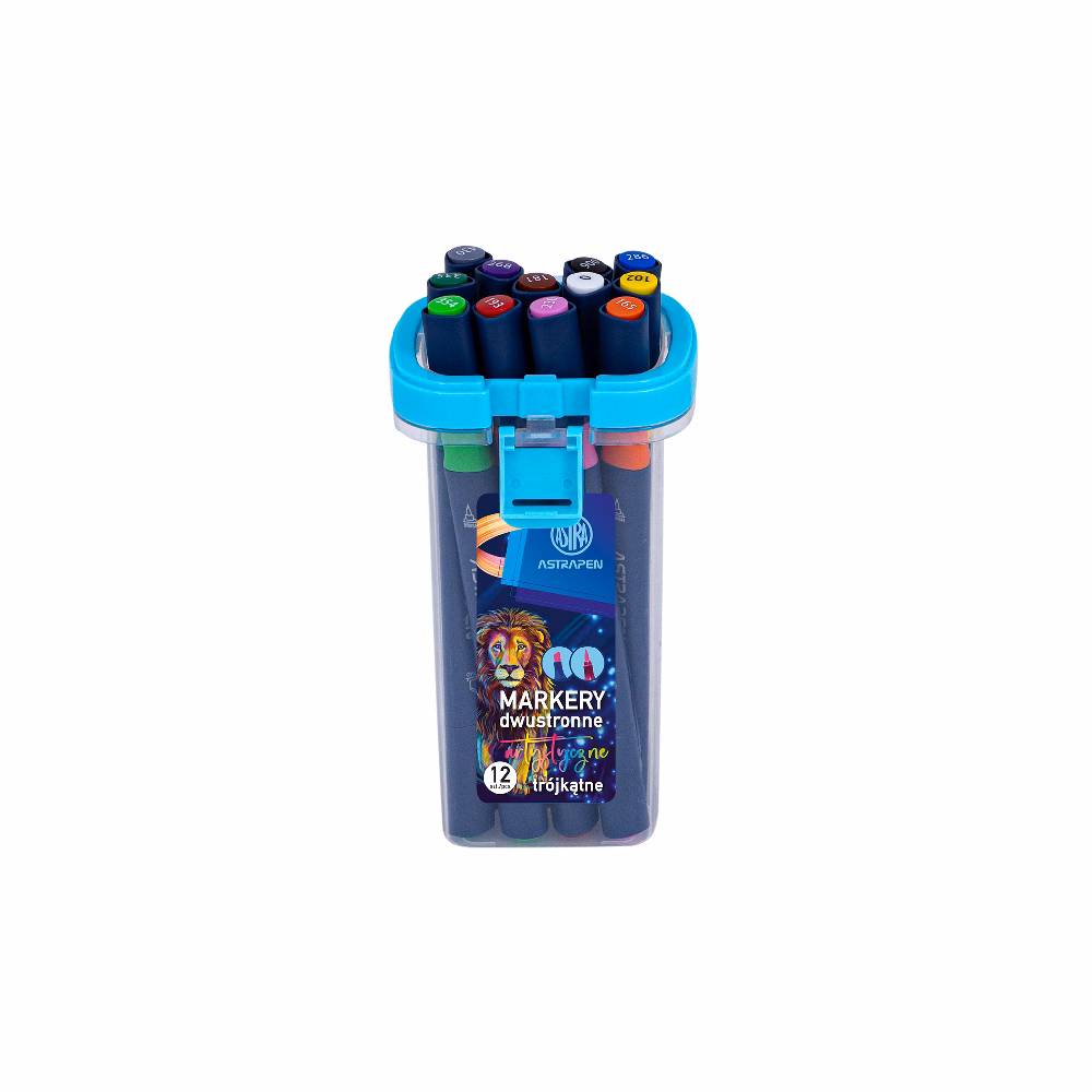 Filctoll ASTRA PEN háromszögletű kétvégű 12 darabos