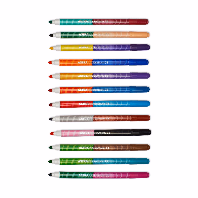 Filctoll ASTRA duo 24 színű 12 darabos