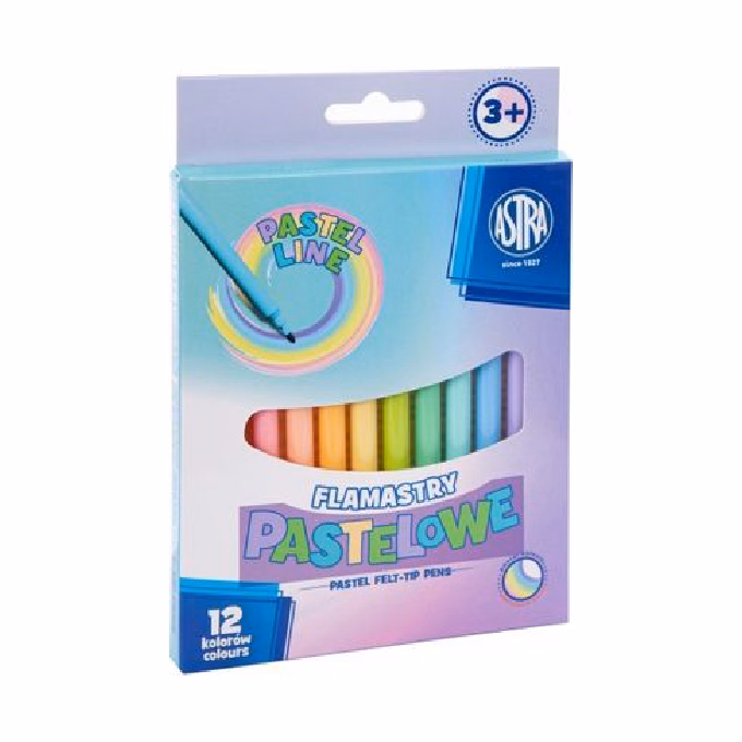 Filctoll ASTRA pasztell 12 darabos készlet
