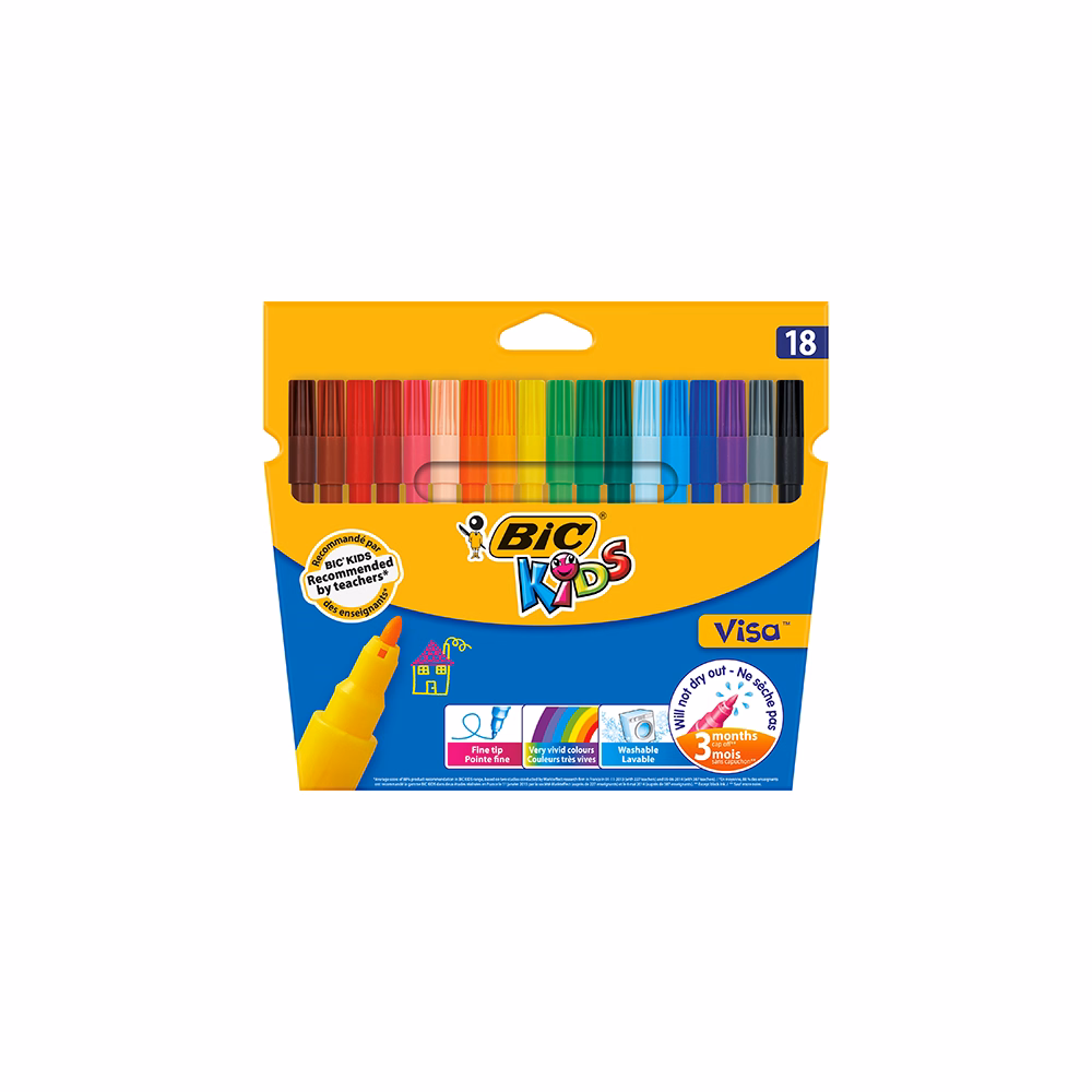 Filctoll BIC Kids Visa 880 18 darabos készlet