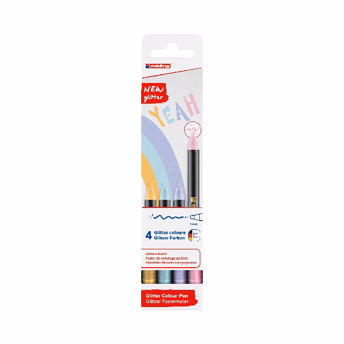Filctoll EDDING 1200 csillámos 4 darabos