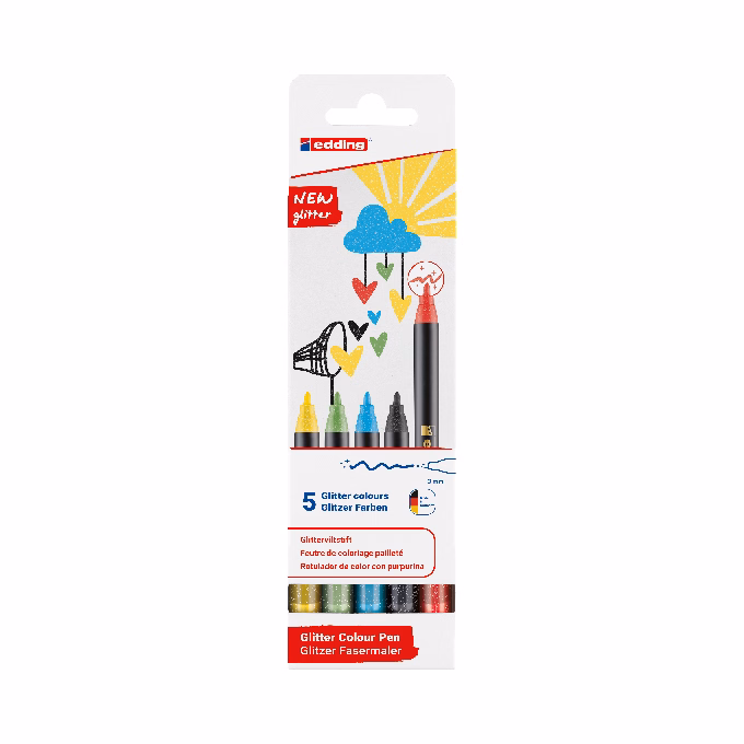 Filctoll EDDING 1200 csillámos 5 darabos
