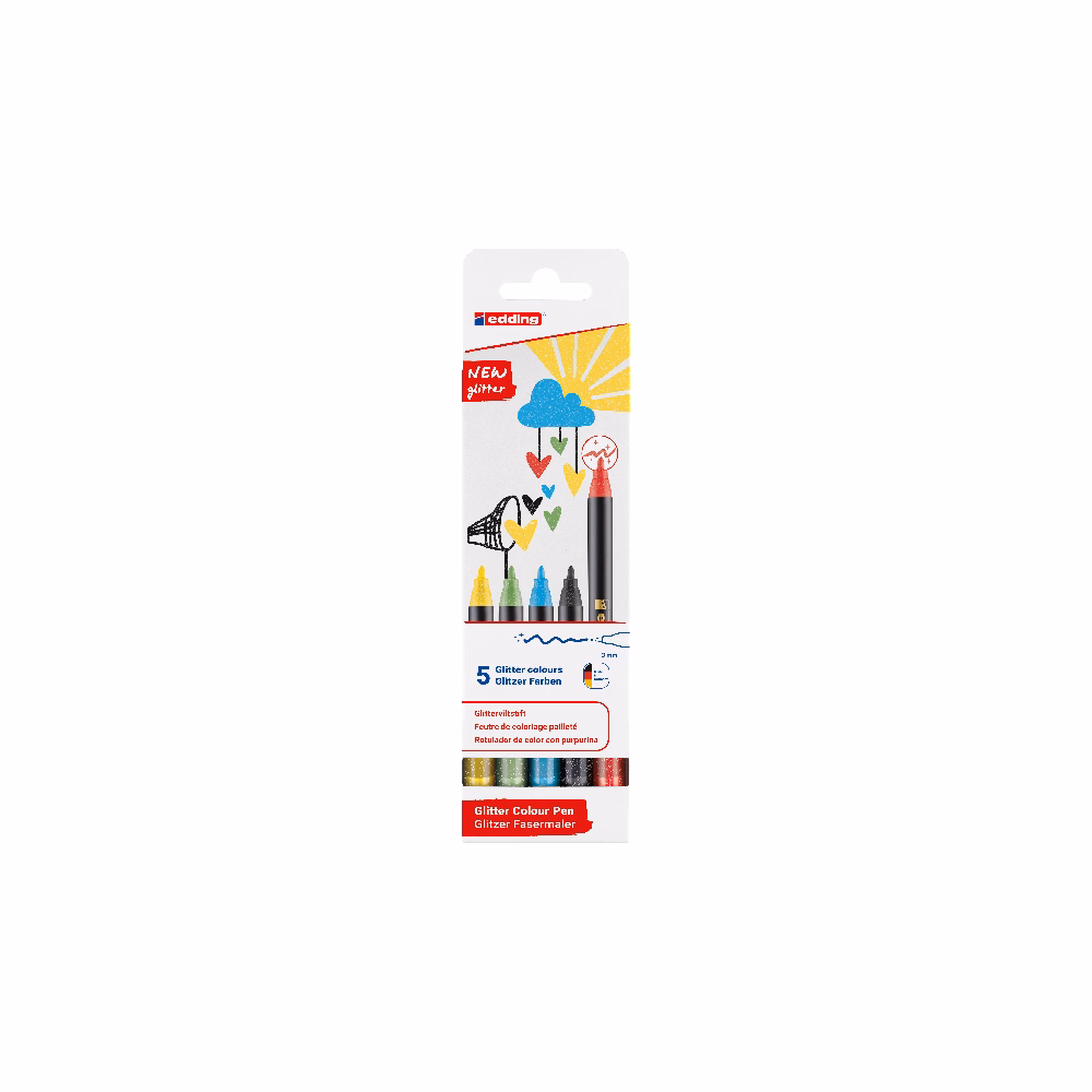 Filctoll EDDING 1200 csillámos 5 darabos