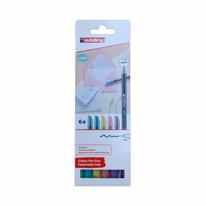 Filctoll EDDING 1200 pasztell 6 darabos