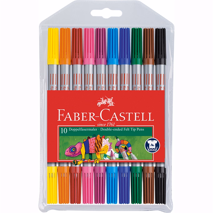 Filctoll FABER-CASTELL Grip kétvégű 10 darabos