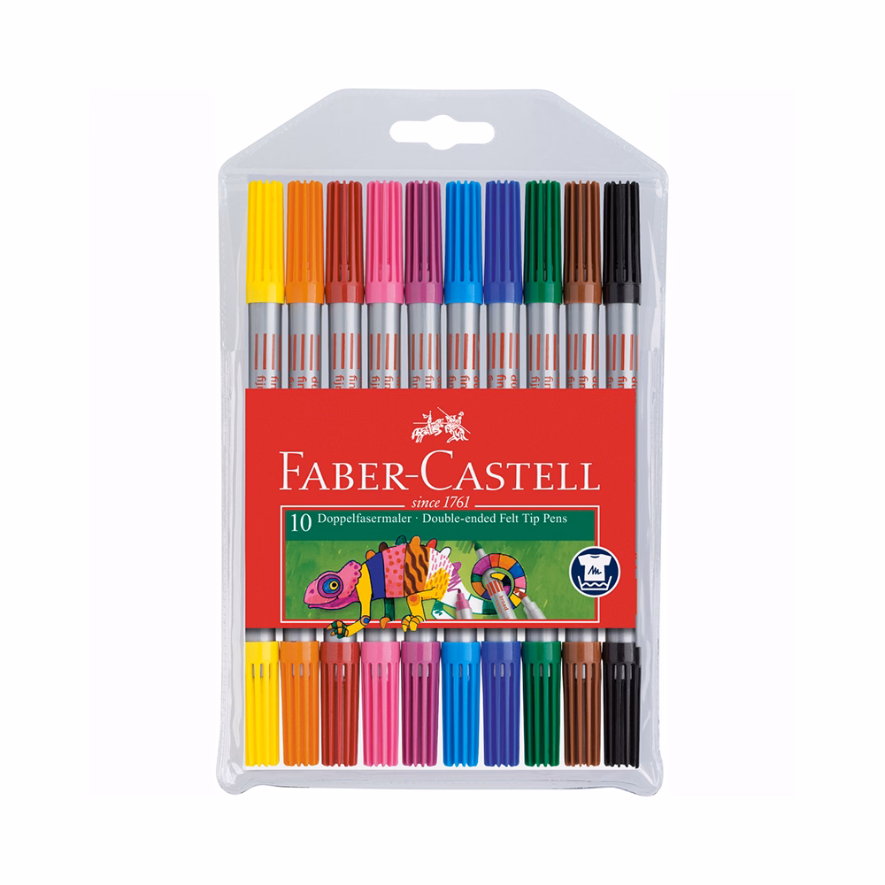Filctoll FABER-CASTELL Grip kétvégű 10 darabos