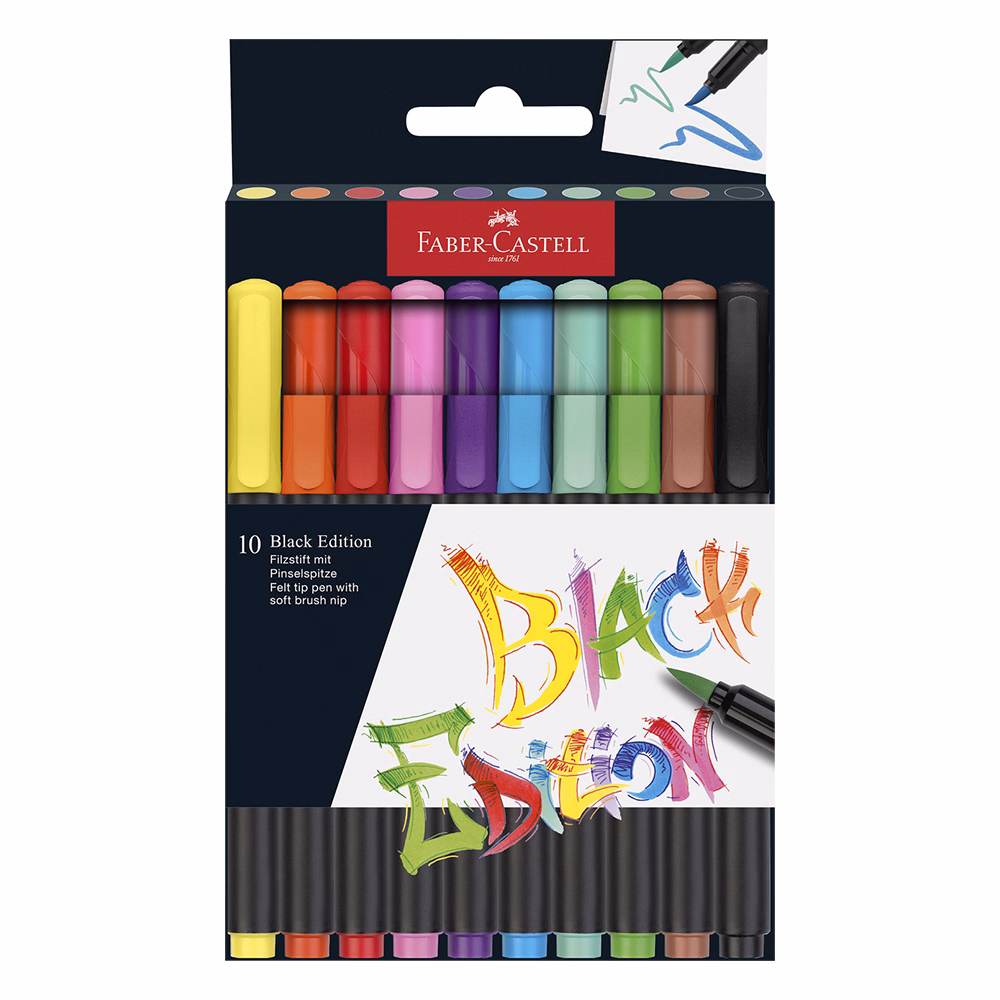 Filctoll FABER-CASTELL Black Edition 10 darabos