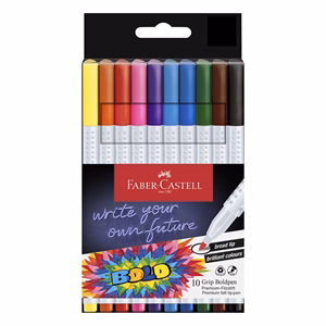 Filctoll FABER-CASTELL Grip széles hegyű 10 darabos