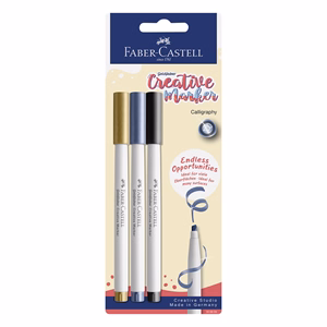 Filctoll FABER-CASTELL kreatív vágott 1,5 mm hegy 3 darab/bliszter