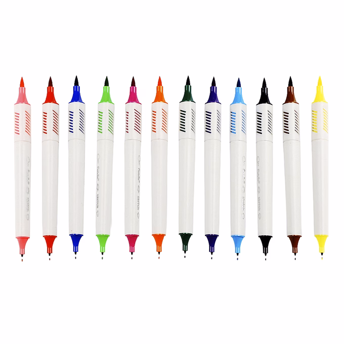 Filctoll FIORELLO GR-F726-12 színes kétvégű 12 darabos