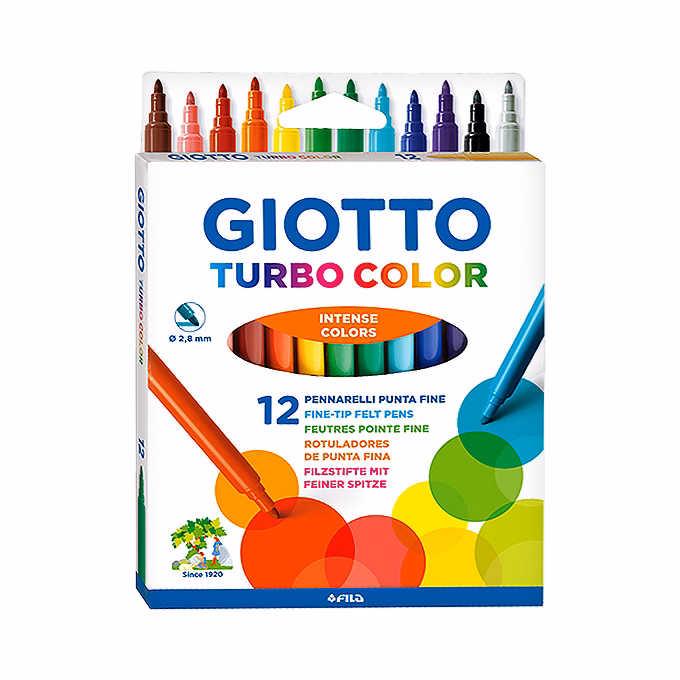 Filctoll GIOTTO Turbo Color 12 darabos Filctoll GIOTTO Turbo Color 12 darabos