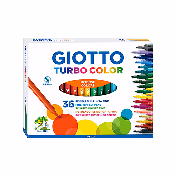 Filctoll GIOTTO Turbo Color 2,8mm 36 darabos Filctoll GIOTTO Turbo Color 2,8mm 36 darabos