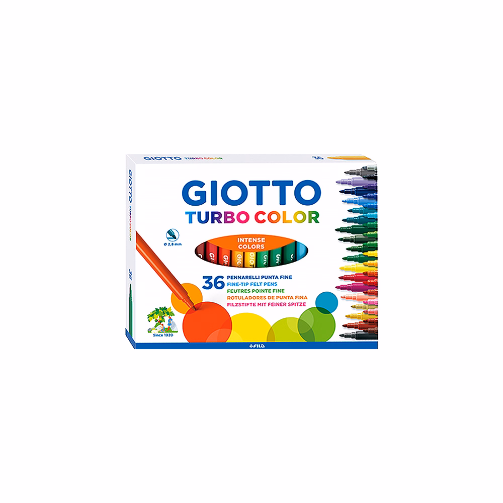 Filctoll GIOTTO Turbo Color 2,8mm 36 darabos Filctoll GIOTTO Turbo Color 2,8mm 36 darabos