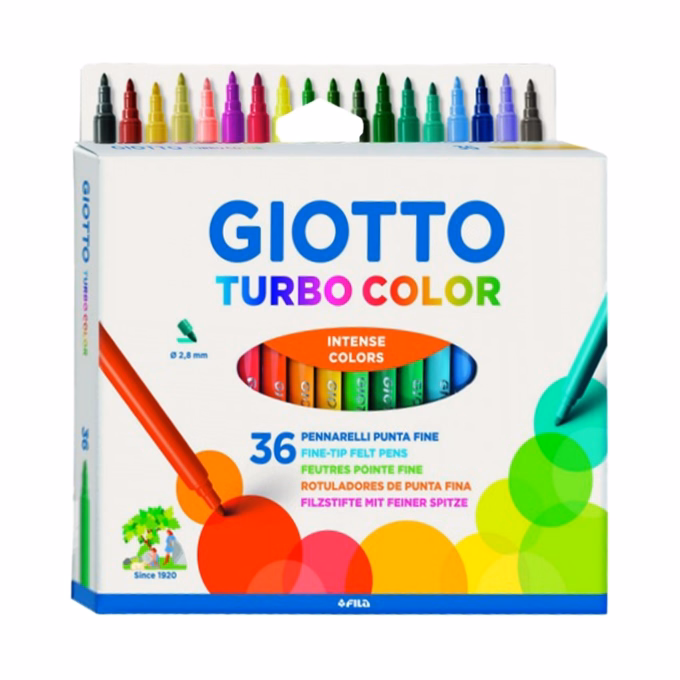 Filctoll GIOTTO Turbo color akasztható 36 darabos Filctoll GIOTTO Turbo color akasztható 36 darabos