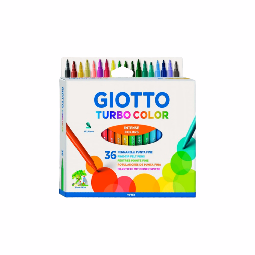 Filctoll GIOTTO Turbo color akasztható 36 darabos Filctoll GIOTTO Turbo color akasztható 36 darabos